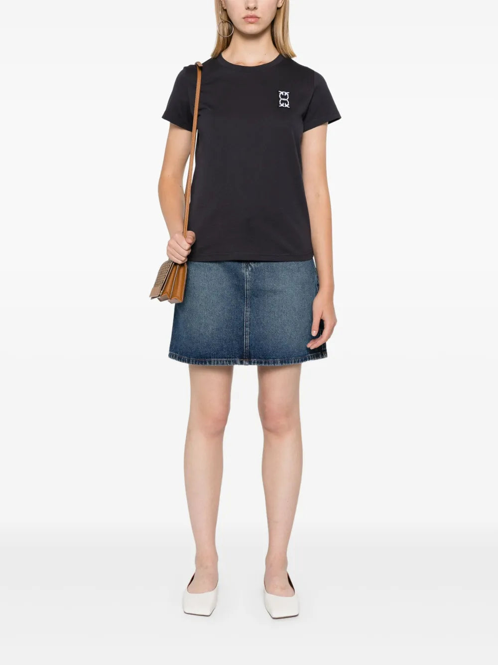Love Birds Embroidery Cotton T-Shirt