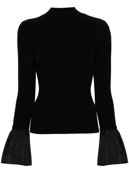 Roll-Neck Ribbed Sweater
