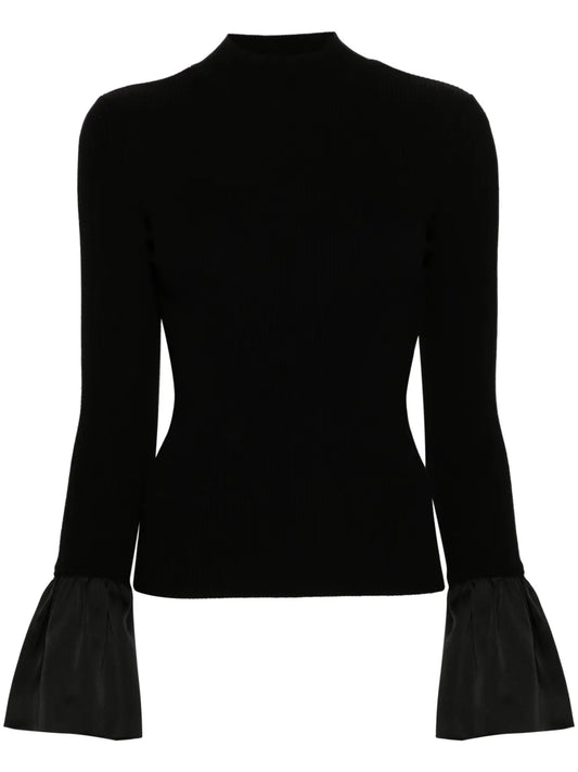 Roll-Neck Ribbed Sweater
