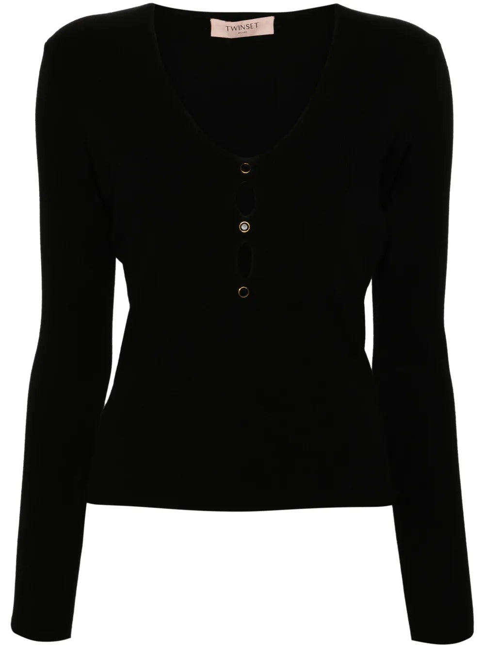Crystal-Embellished Ribbed Top