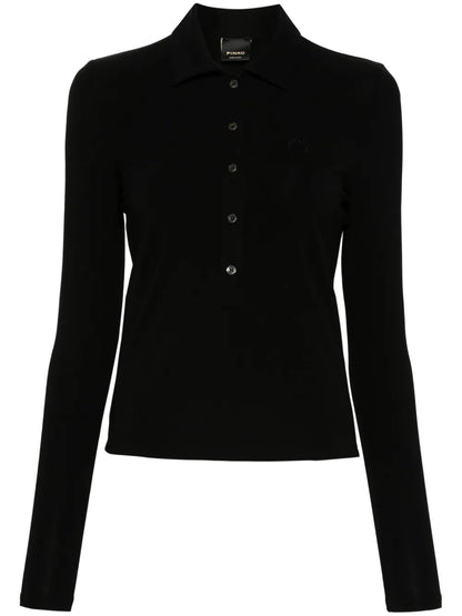Love Birds Embroidery Polo Top
