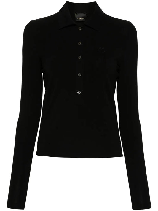 Love Birds Embroidery Polo Top
