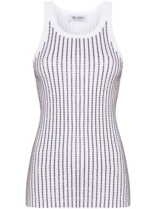 Crystal-Embellished Tank Top