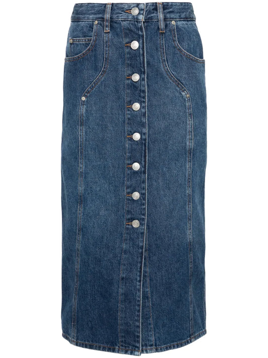 Vandy Denim Midi Skirt