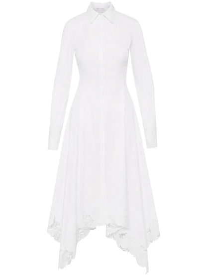 Floral Guipure Handkerchief Dress