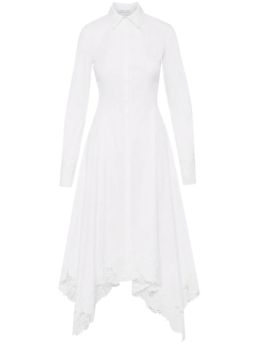 Floral Guipure Handkerchief Dress