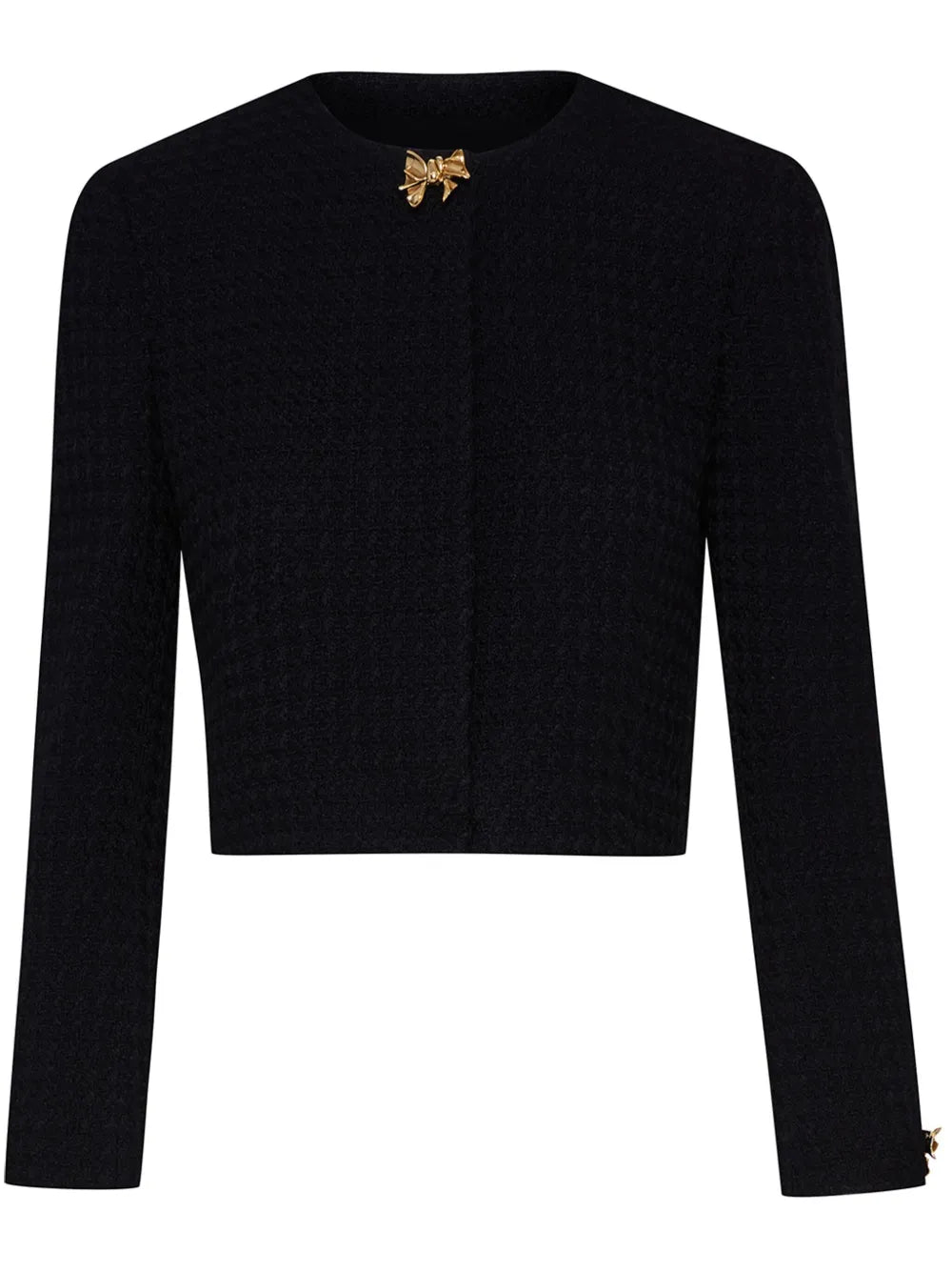 Bow Button Tweed Jacket