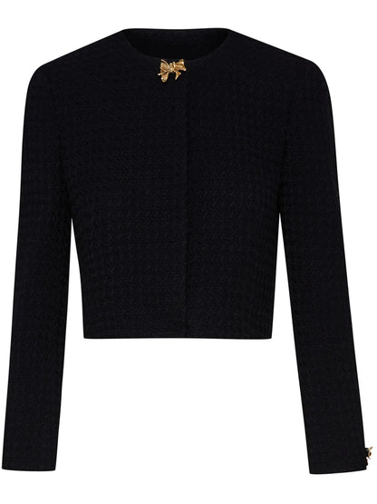 Bow Button Tweed Jacket