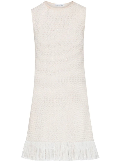 Sequin Tweed Mini Dress