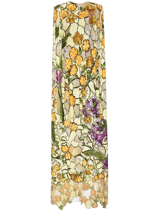 Art Nouveau Sequin-Embroidered Kaftan