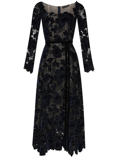 Peony Velvet Guipure Dress