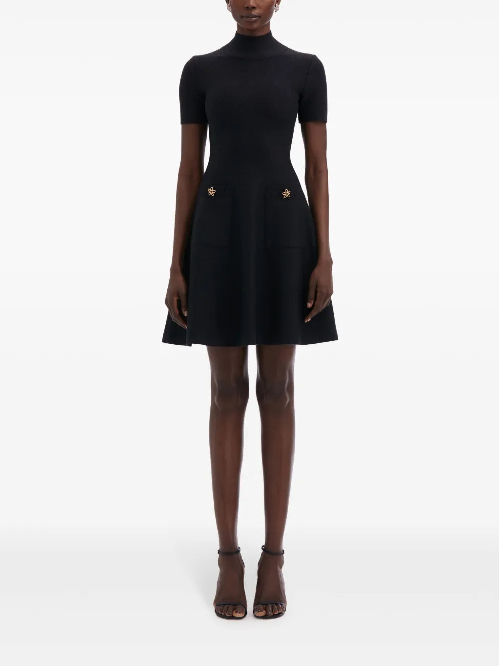O Flower Knit Mini Dress