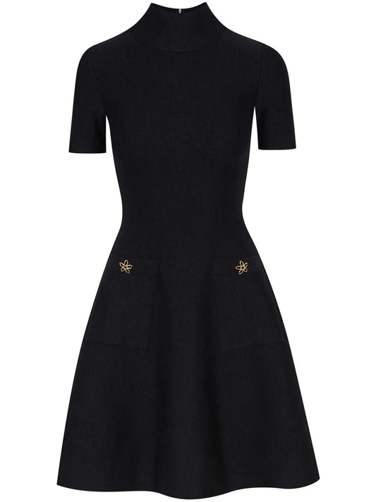 O Flower Knit Mini Dress