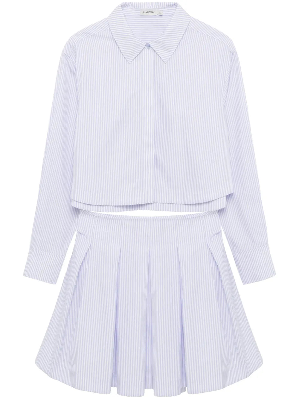 Callas Pinstripe-Print Poplin Dress