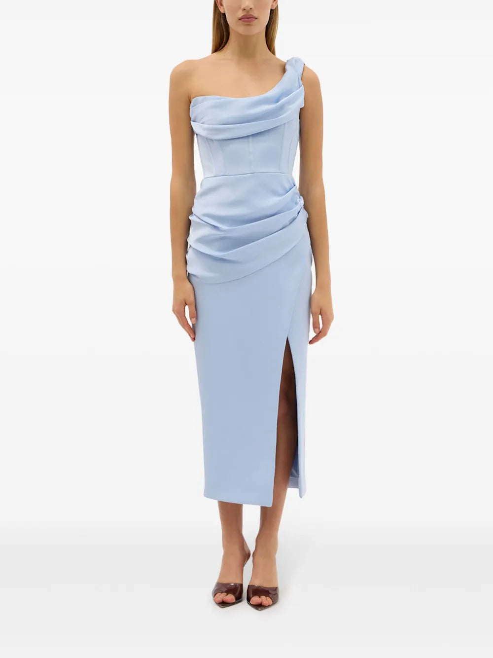 Duke Draped-Detailed Midi Dress