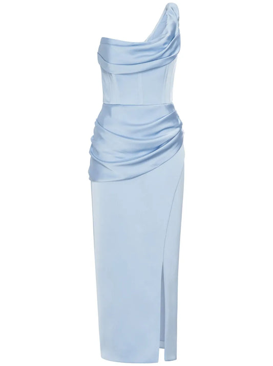 Duke Draped-Detailed Midi Dress