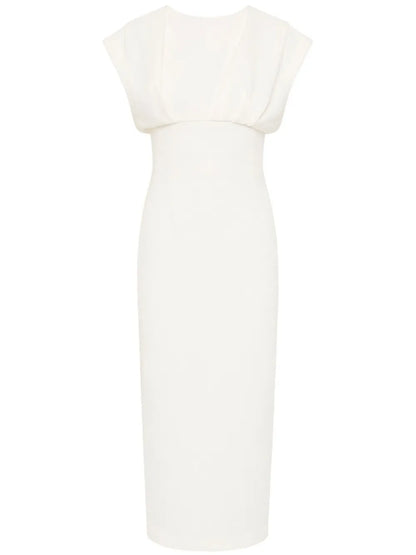 Maggie Draped-Detailed Midi Dress