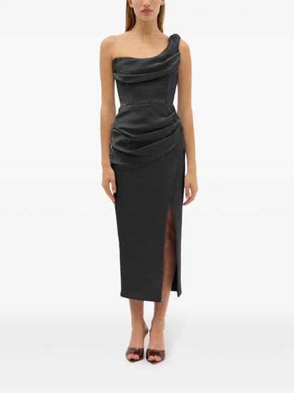 Duke Draped-Detailed Midi Dress