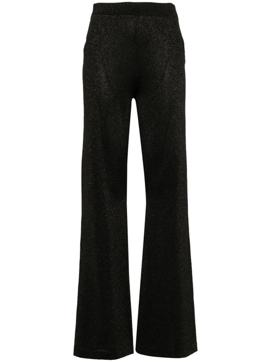 High-Waisted Flared Trousers