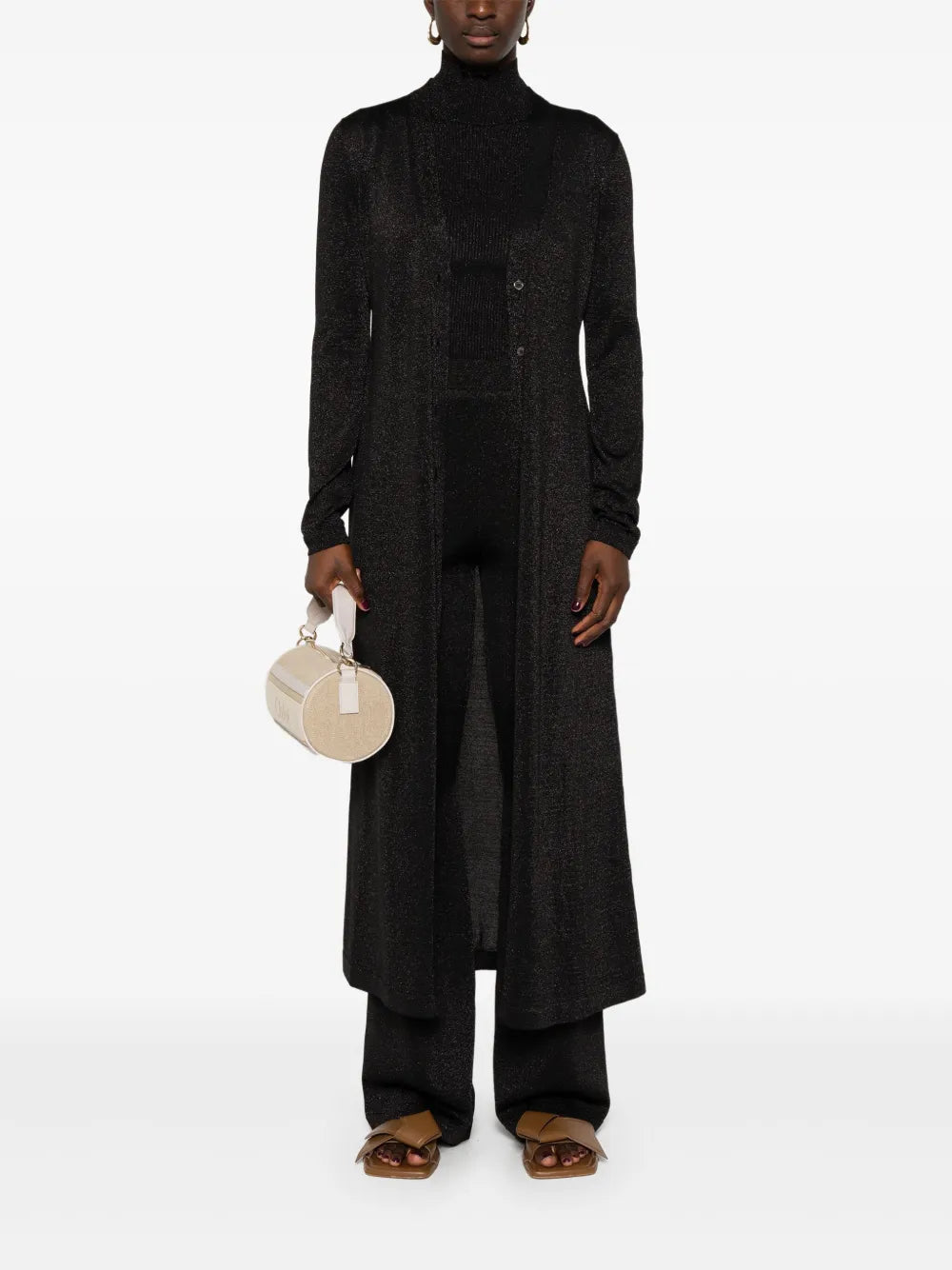 High-Waisted Flared Trousers