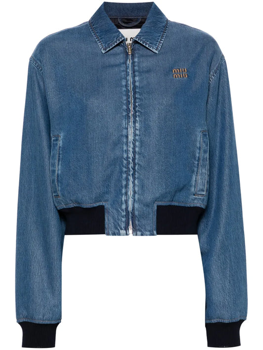 Logo-Appliqué Denim Jacket