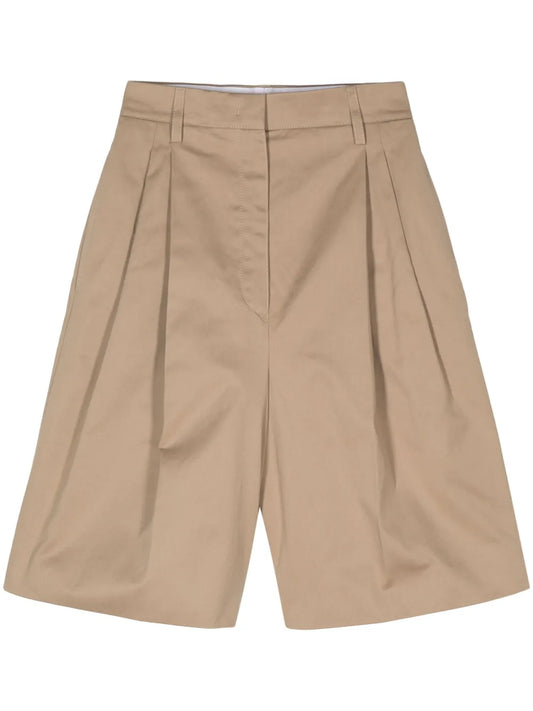 Pleat-Detail Shorts