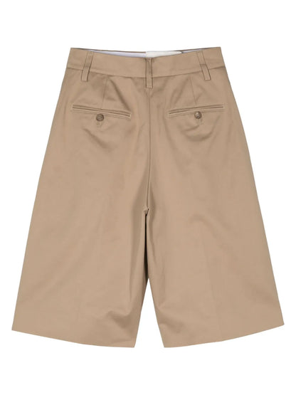 Pleat-Detail Shorts