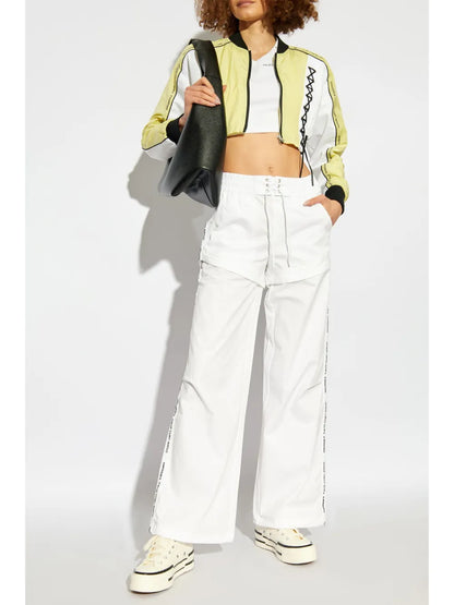 Flocked-Logo Cargo Trousers