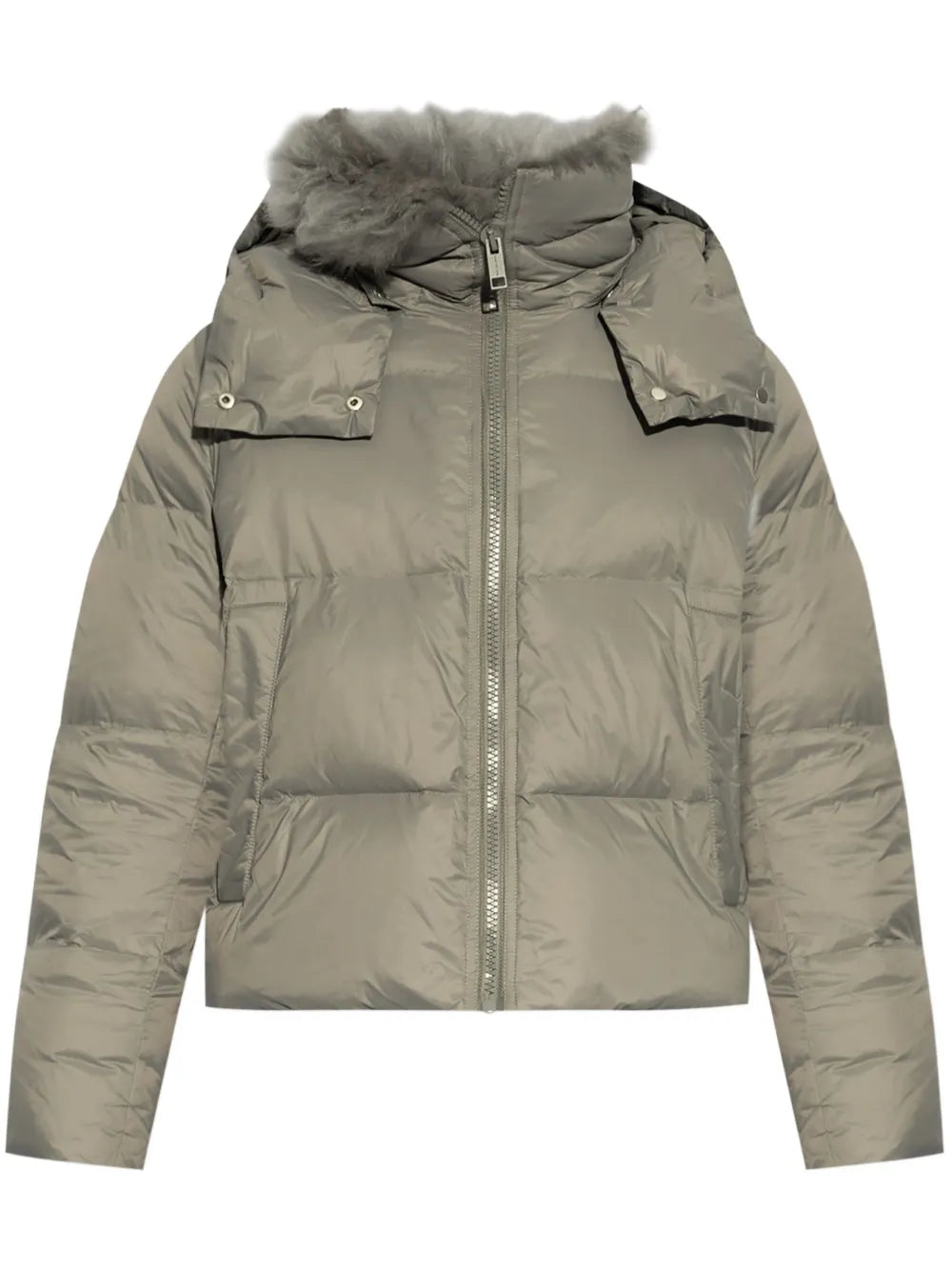 Shearling-Collar Padded Jacket
