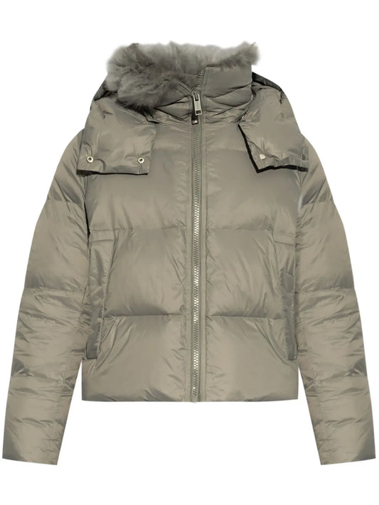 Shearling-Collar Padded Jacket