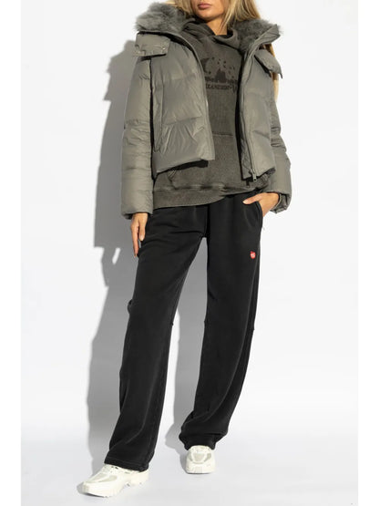 Shearling-Collar Padded Jacket