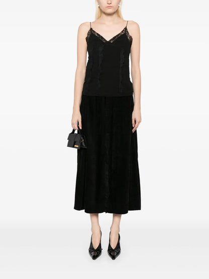 Godet Midi Skirt