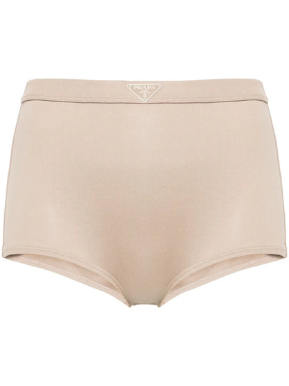 Triangle-Enamel Mini Shorts
