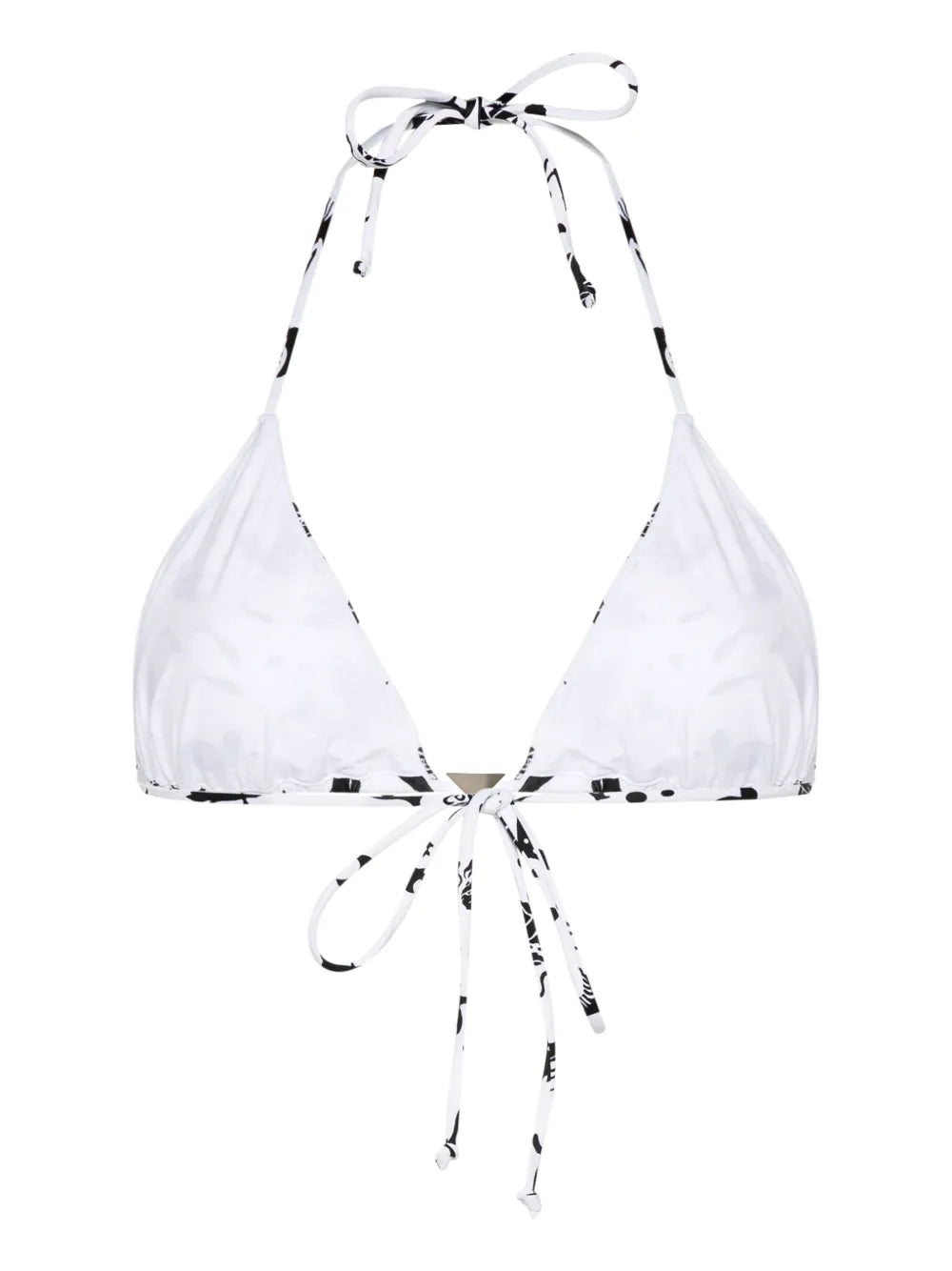 Fish And Mermaid-Print Bikini Top