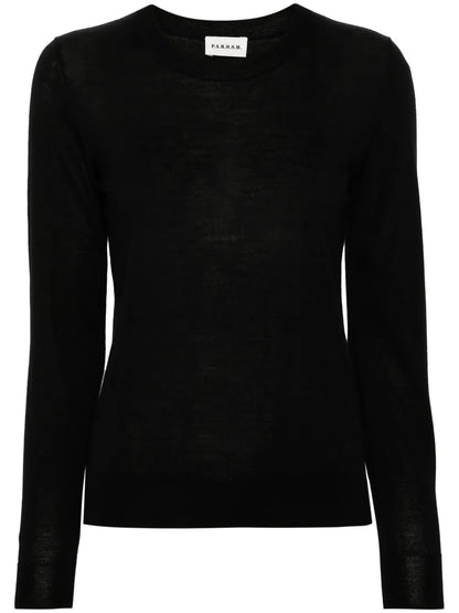 Fine-Knit Wool Blend Jumper