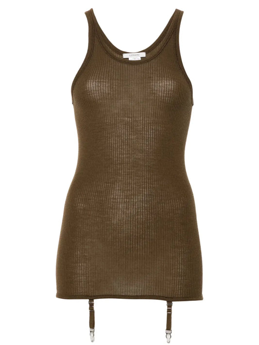 Suspenders-Detail Seamless Tank Top