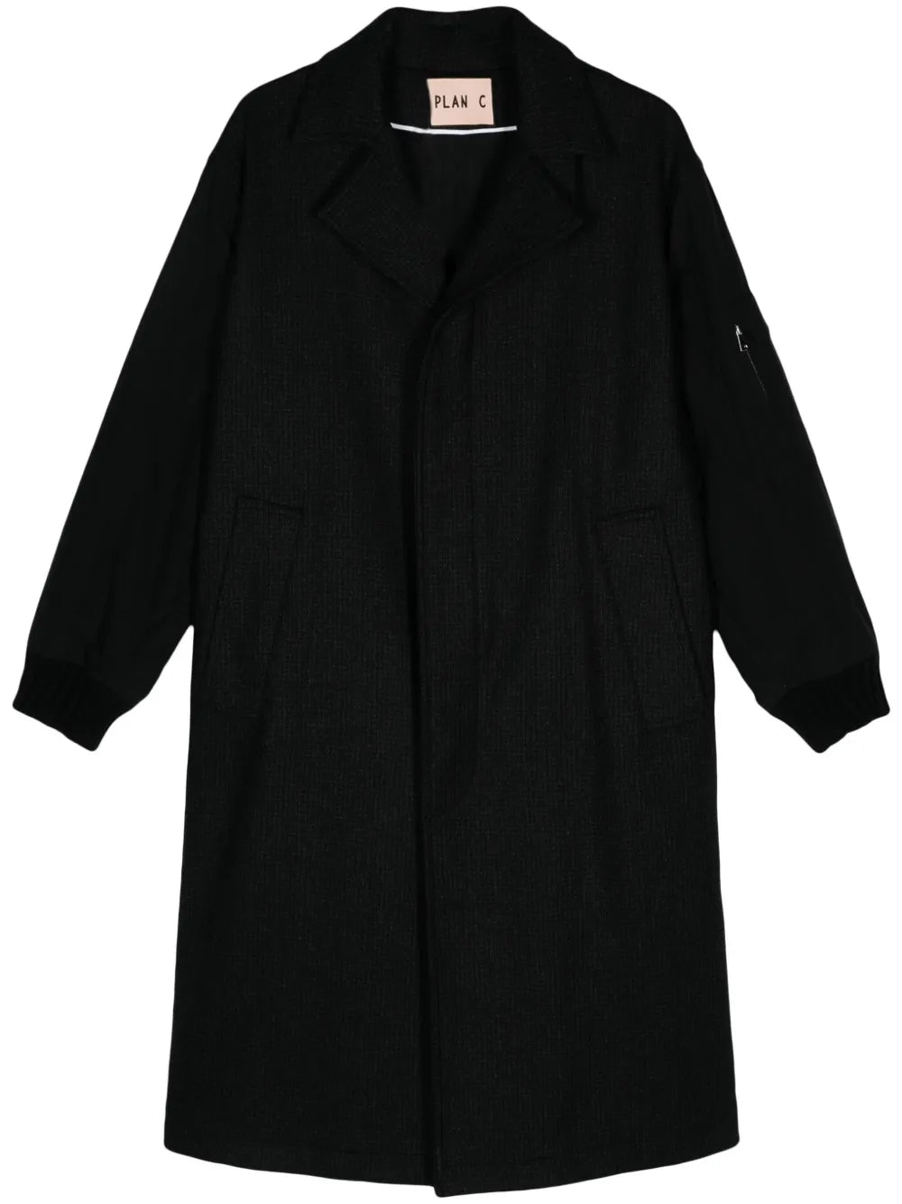Panelled-Design Wool Coat