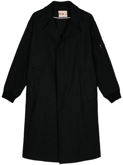 Panelled-Design Wool Coat