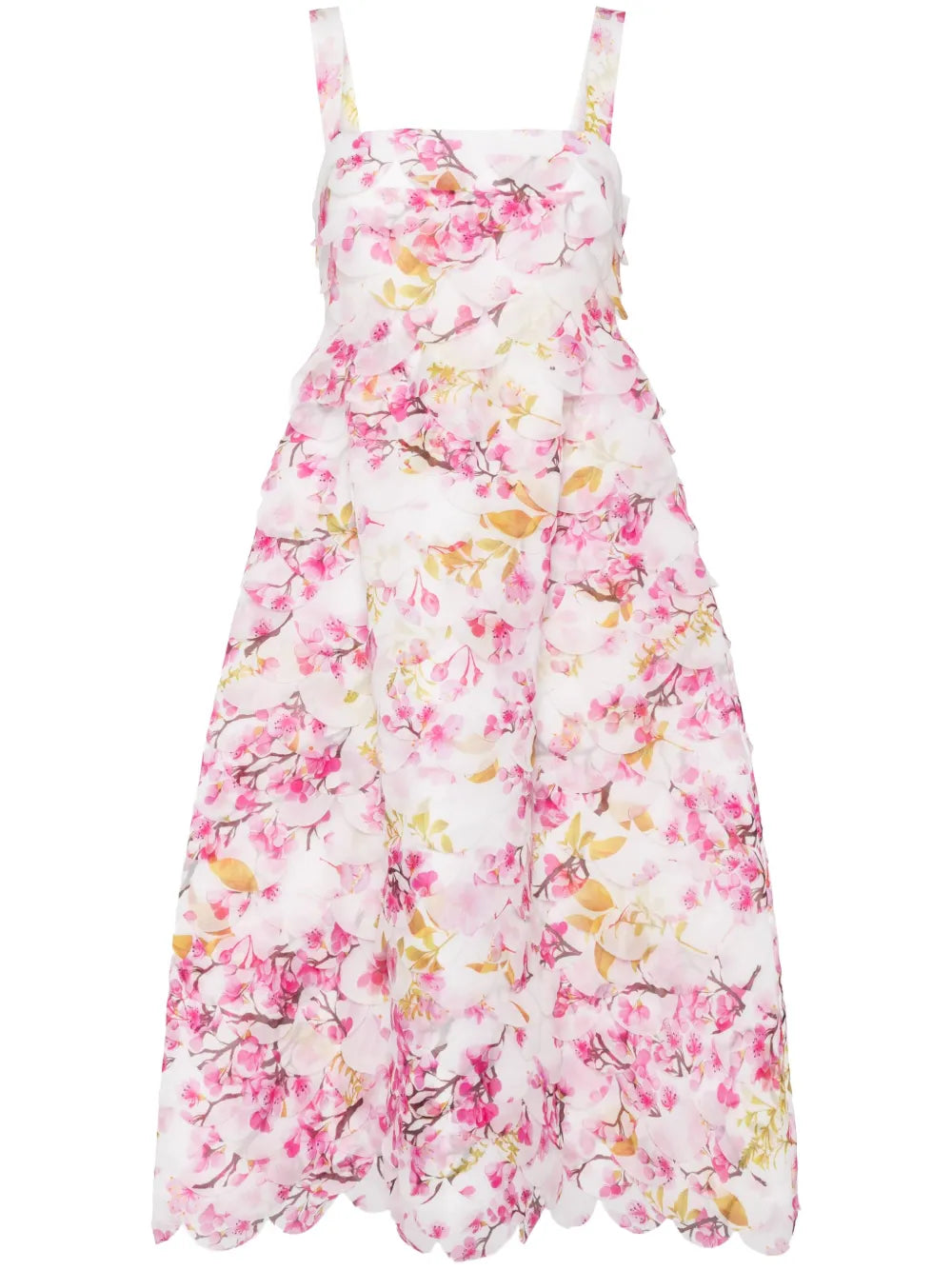 Floral Organza Midi Dress