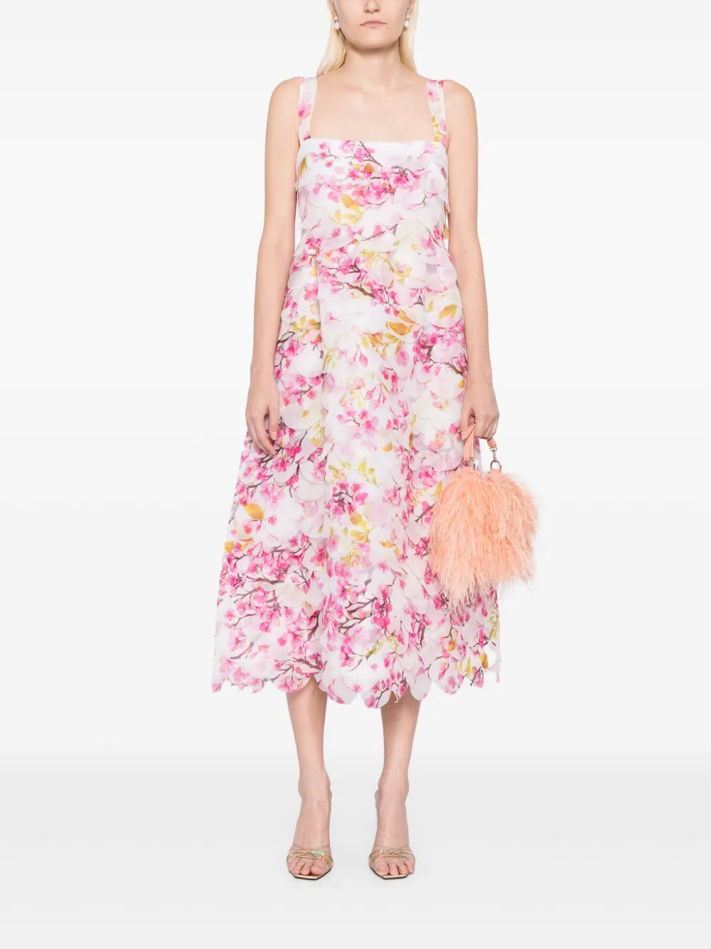 Floral Organza Midi Dress