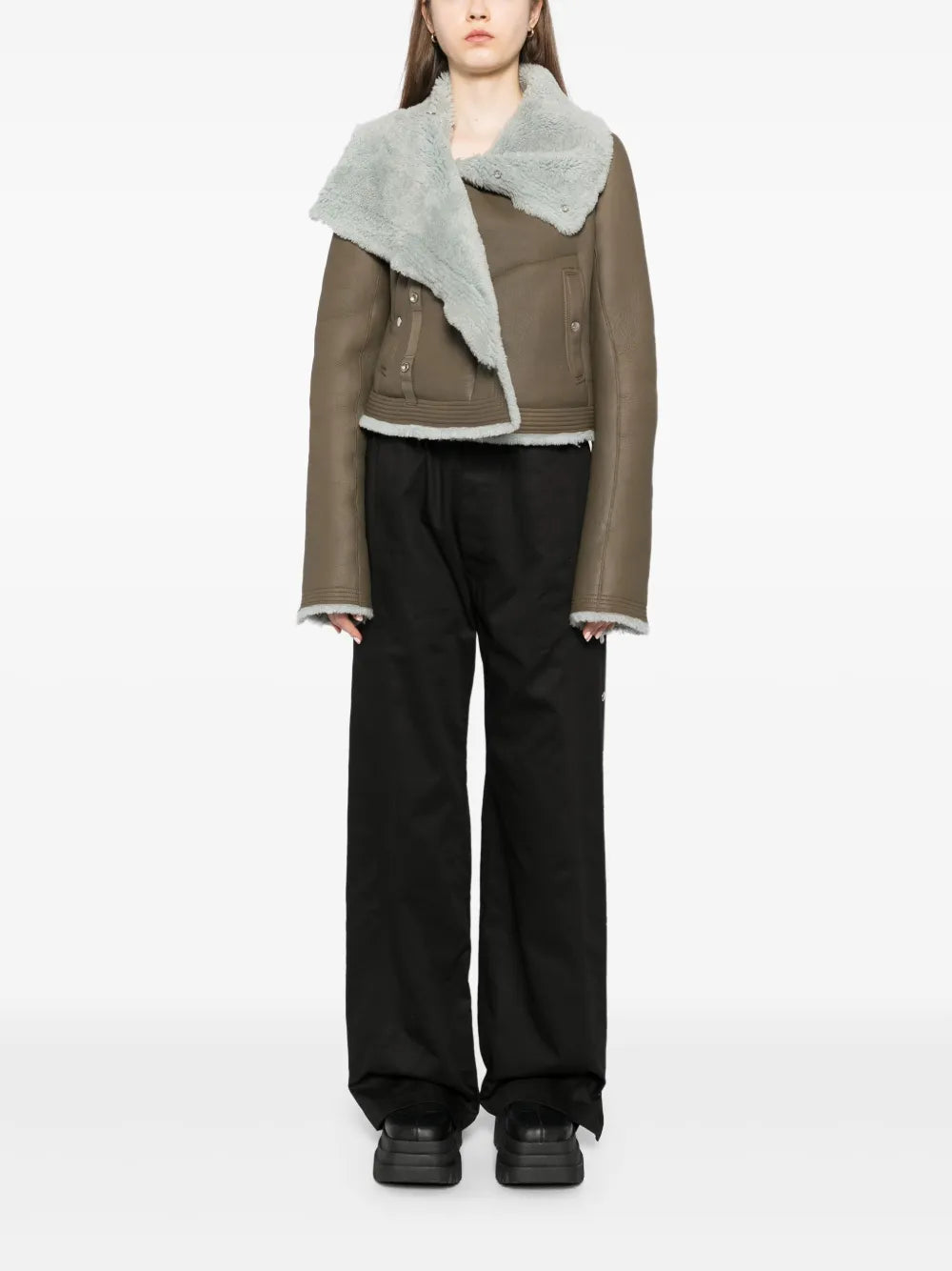 Shearling-Lining Biker Jacket