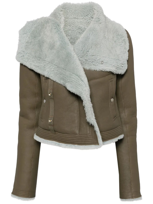 Shearling-Lining Biker Jacket