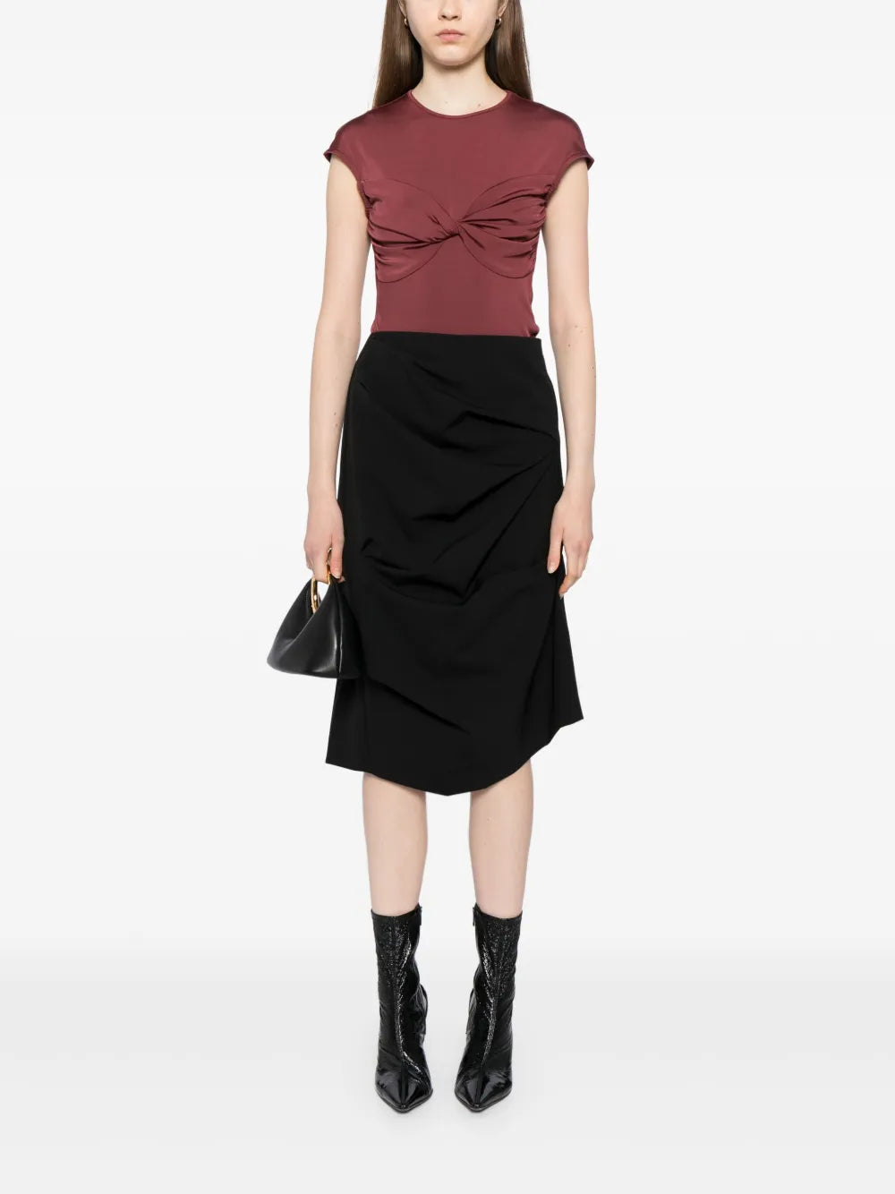 H-Shaped Pleated Skirt