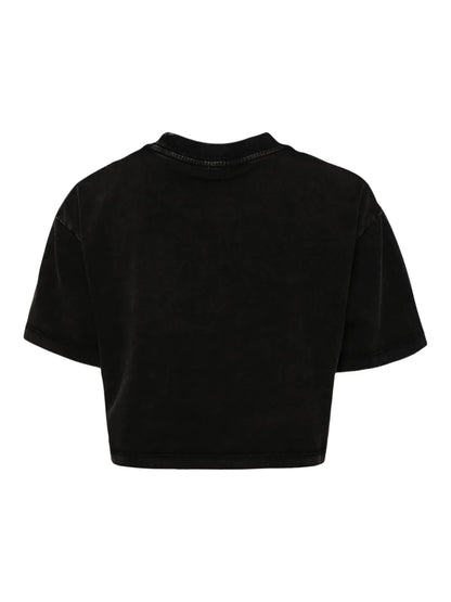 Logo-Embroidered Cropped T-Shirt