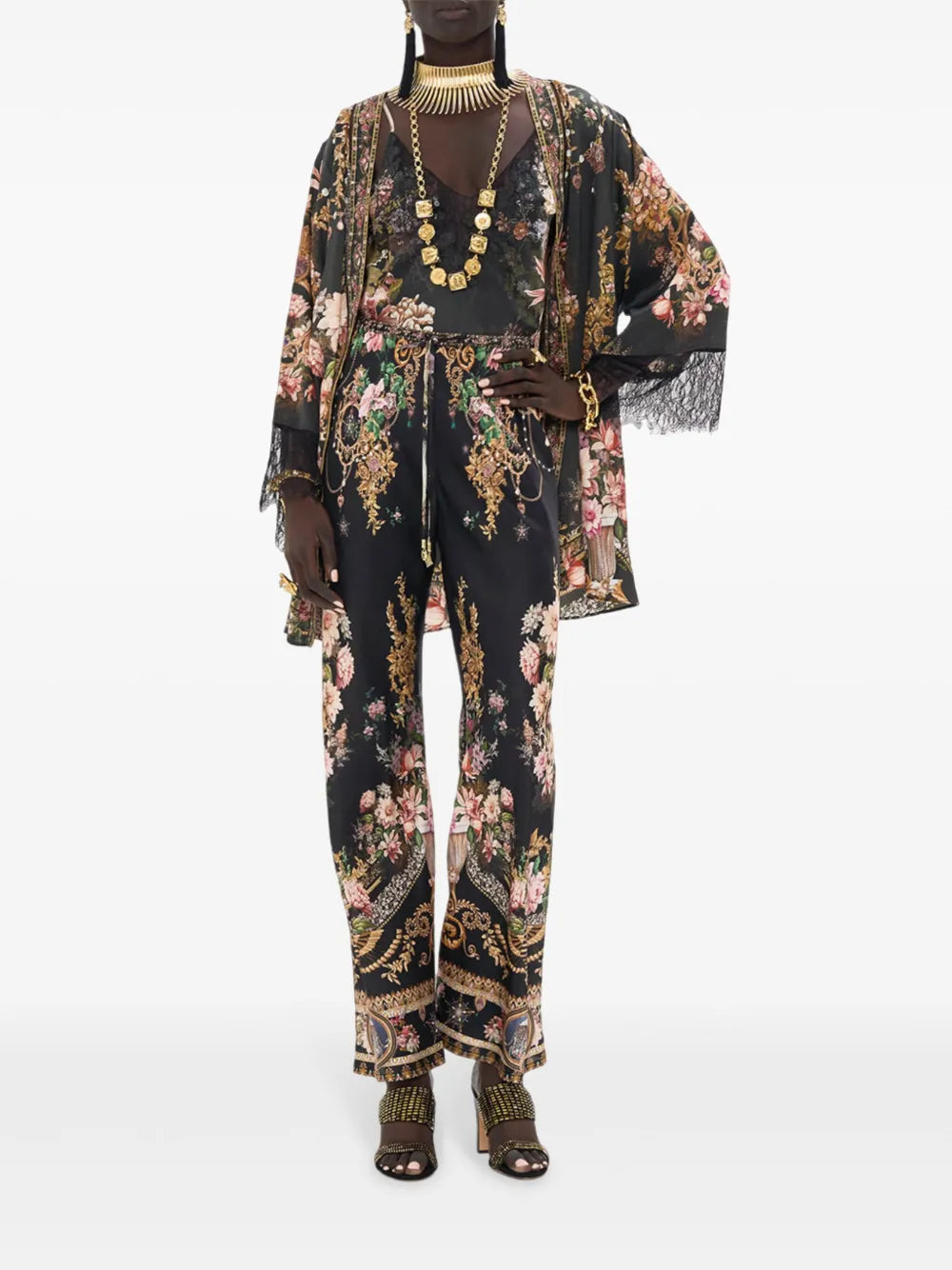 Graphic-Print Trousers