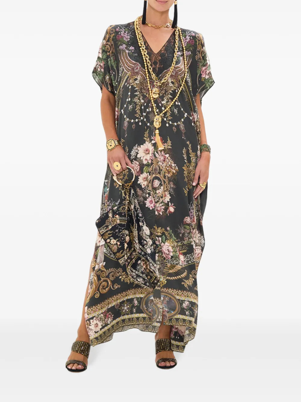 Lace-Panelled Kaftan