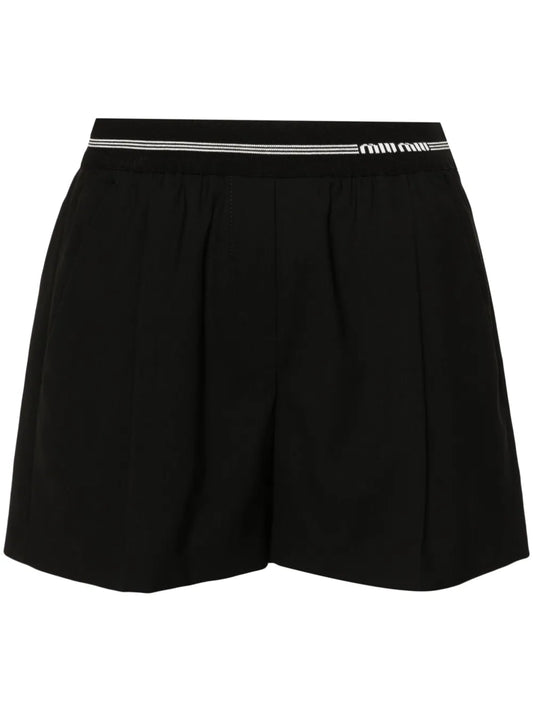 Virgin-Wool Mini Shorts