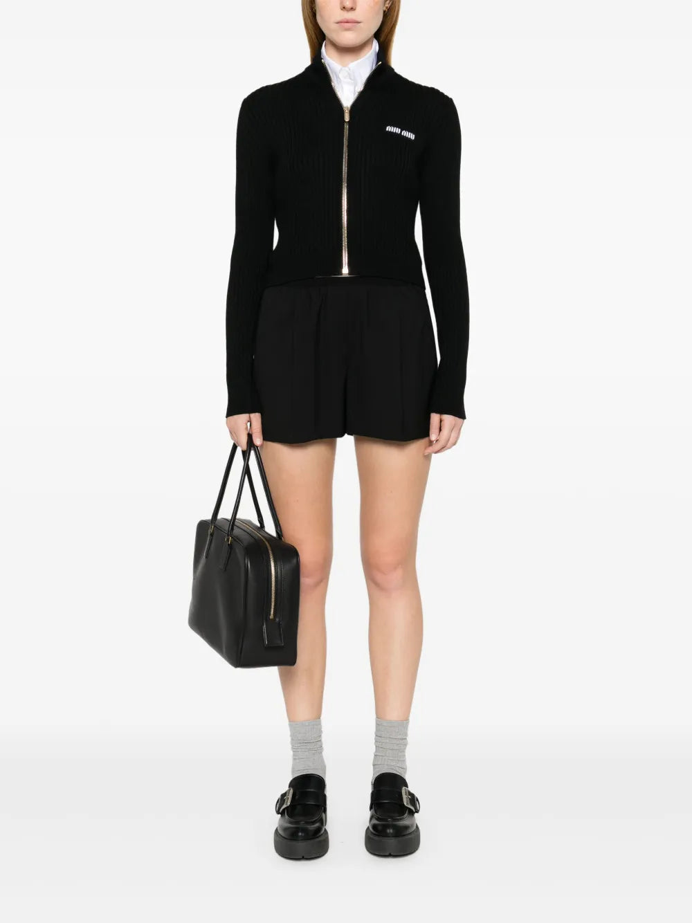 Virgin-Wool Mini Shorts