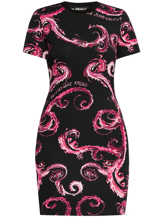 Chromo Couture-Print Mini Dress