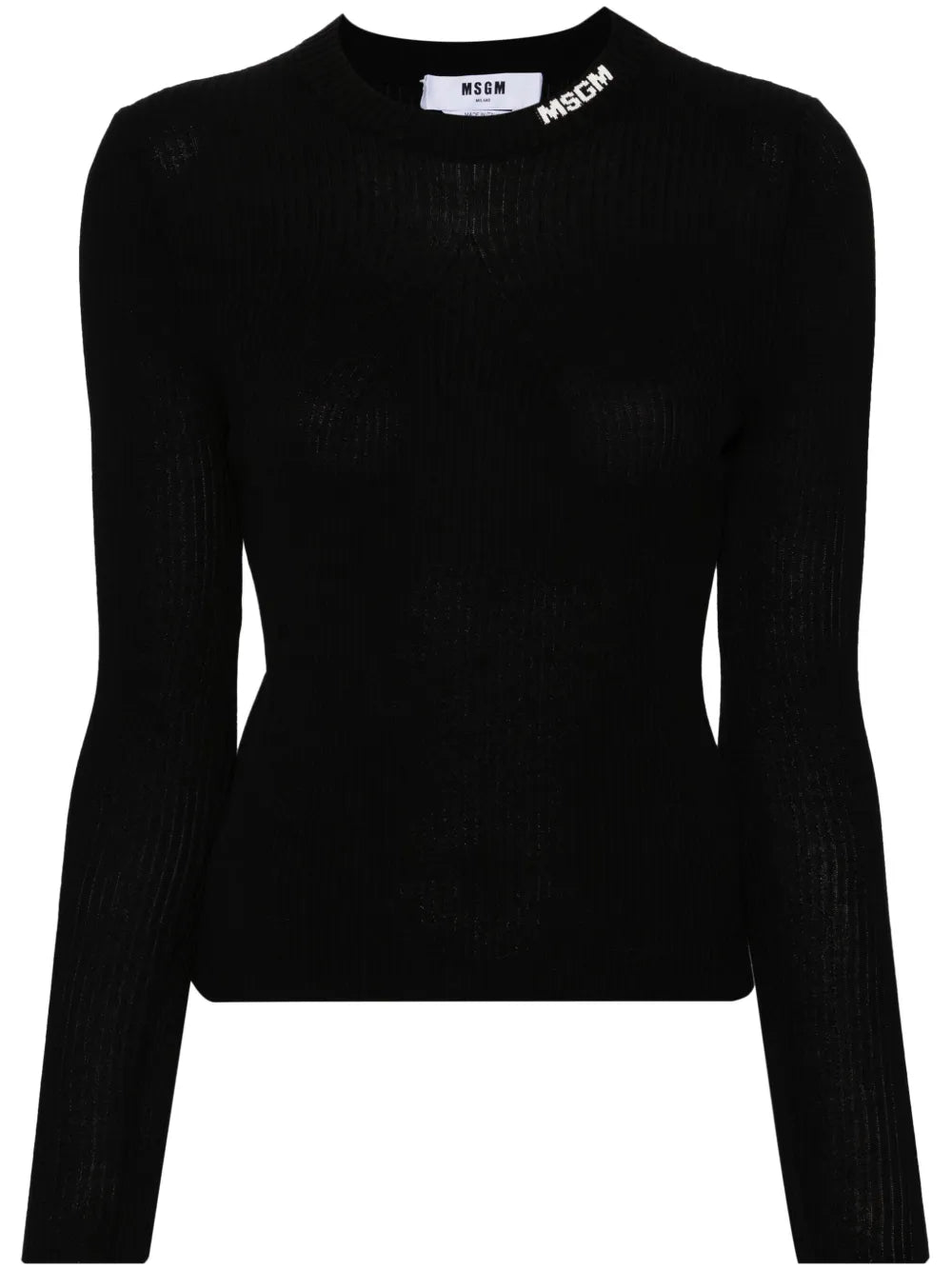 Intarsia-Logo Knitted Top